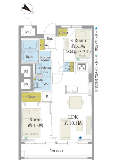 シャトー赤坂台　間取り図