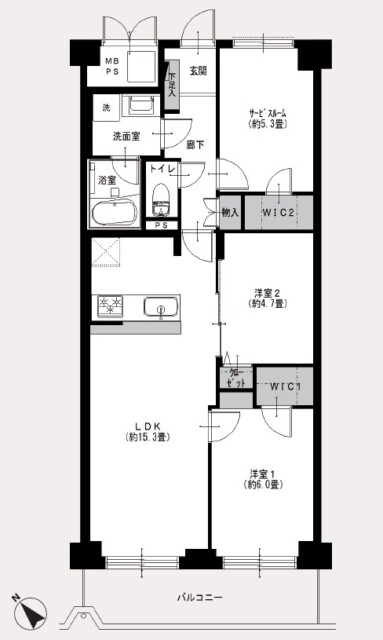 五反田ロイヤルハイツ 　間取り図
