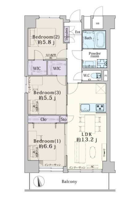 フジタ関口マンション　間取り図