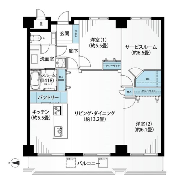マンション小石川台 間取り図 マンション小石川台 間取り図