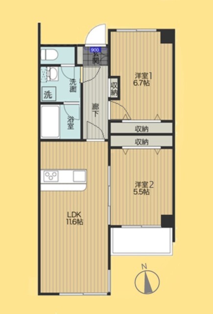 ライオンズマンション大森　間取り図