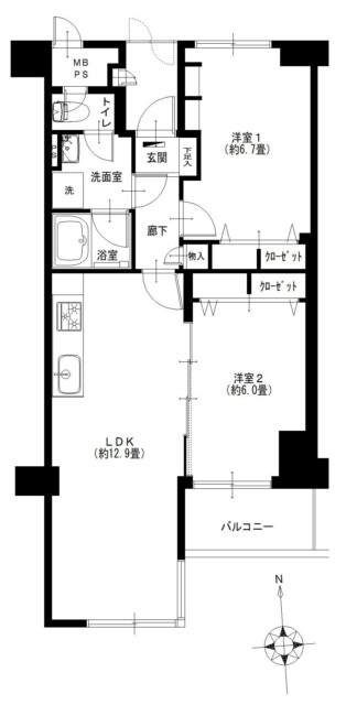 ライオンズマンション大森　間取り図