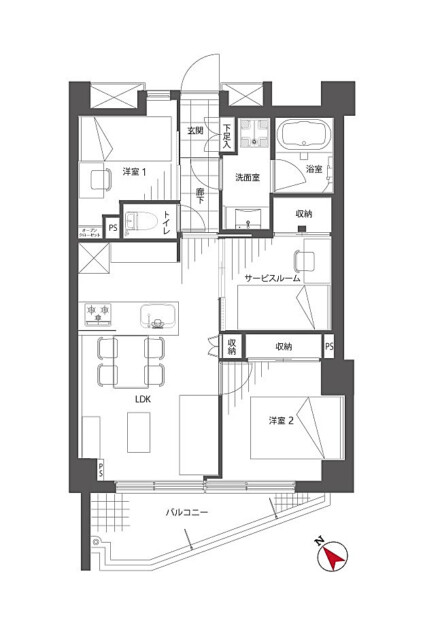 目黒青葉台グランドハイツ　間取り図
