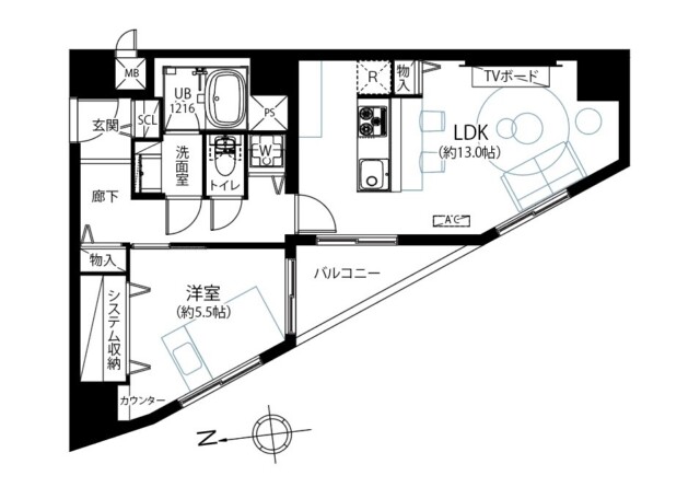 藤和三田コープⅡ　間取り図