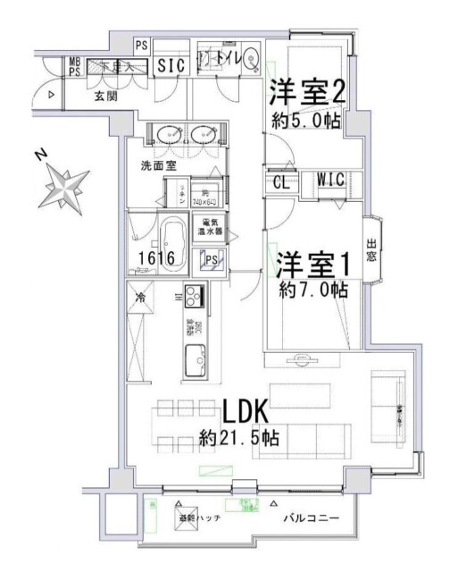 藤和島津山コープ　間取り図