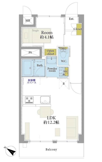 新大橋永谷マンション　間取り図