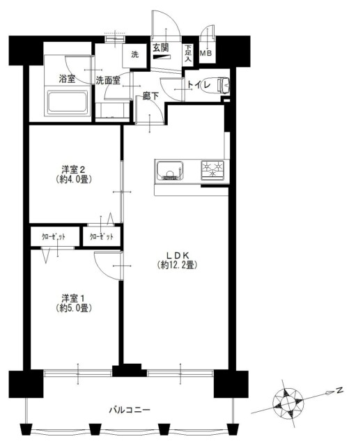 ヴァン・ヴェール新宿　間取り図