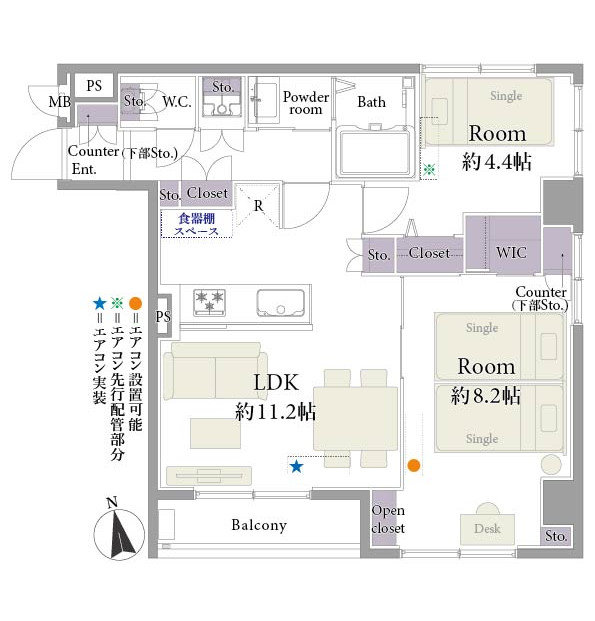 入谷アムフラット　間取り図