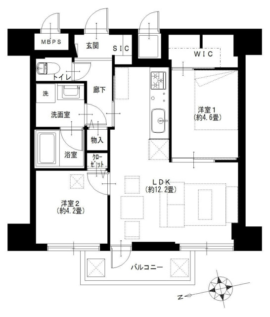 カーサ田原町　間取り図
