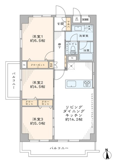 飯田橋第二パークファミリア 間取り図