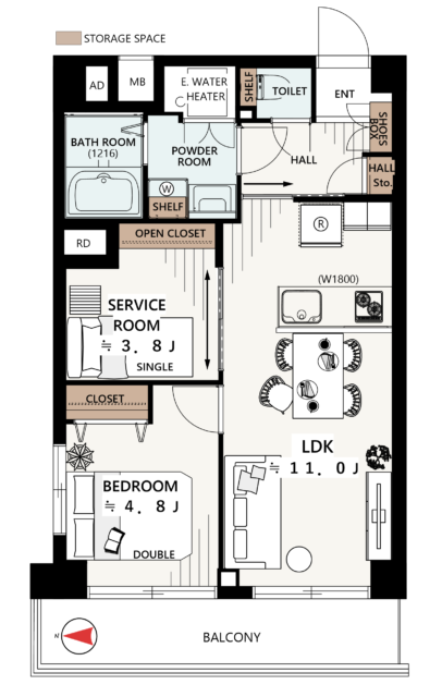 メガロン大井町　間取り図