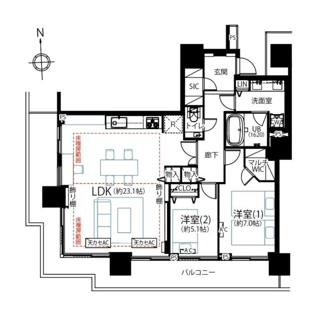ベイクレストタワー　間取り図