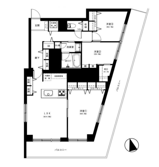 柿の木坂パレス　間取り図