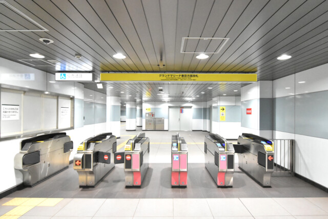 勝どき駅 直結地下通路専用改札