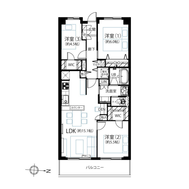 ファミリータウン東陽　間取り図