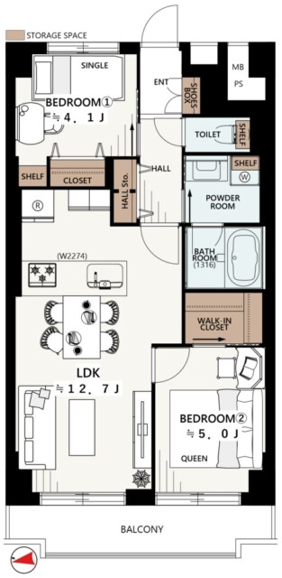 飯田橋第二パークファミリア 間取り図 飯田橋第二パークファミリア 間取り図