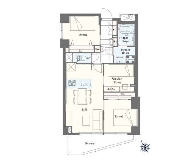目黒青葉台グランドハイツ　間取り図