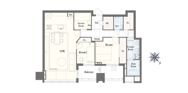 シティタワー麻布十番　間取り図