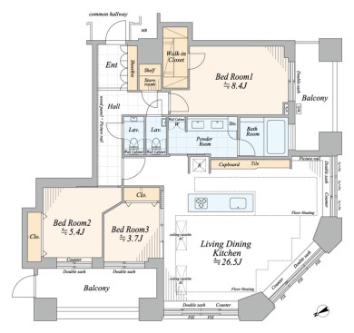 芝浦アイランドケープタワー　間取り図