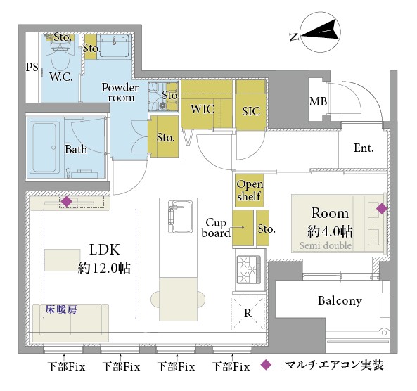 ビラハイツ北の丸　間取り図
