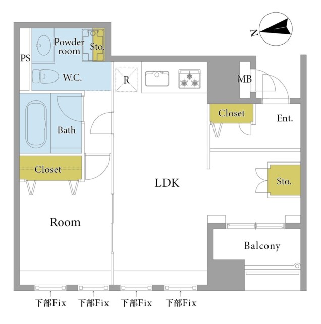 ラハイツ北の丸　間取り図