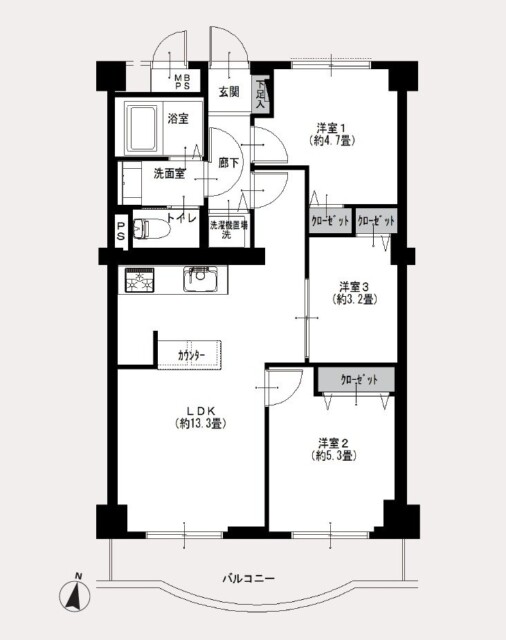 大森ハイツ　間取り図
