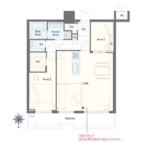 パークタワーグランスカイ　間取り図