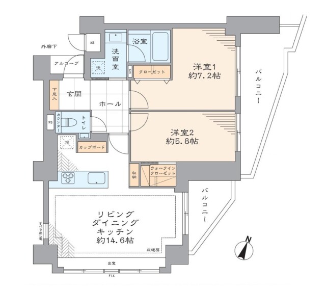 クレッセント渋谷神泉　間取り図
