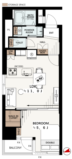 キャッスルマンション麻布　間取り図