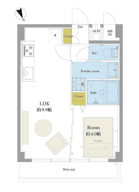 秀和五反田駅前レジデンス　間取り図