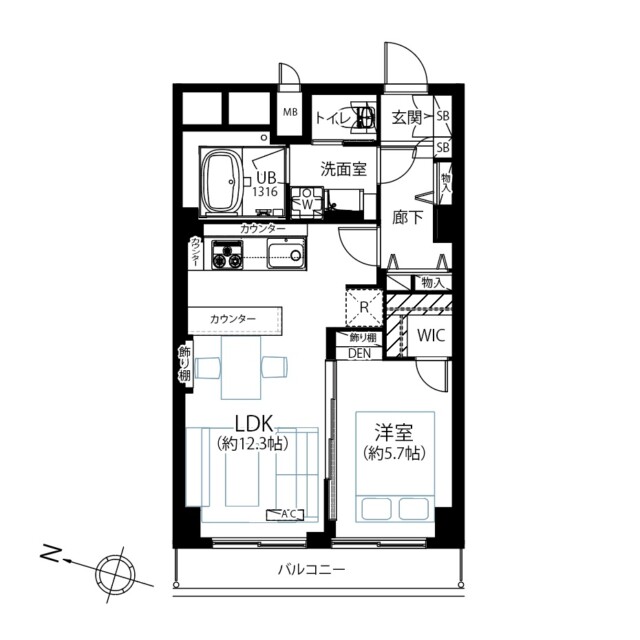秀和幡ケ谷レジデンス　間取り図