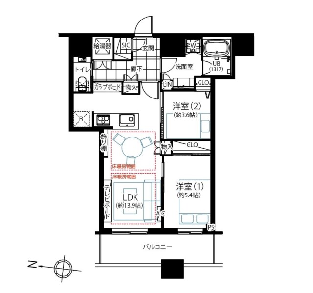 勝どきザ・タワー　間取り図