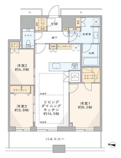 勝どきザ・タワー　間取り図