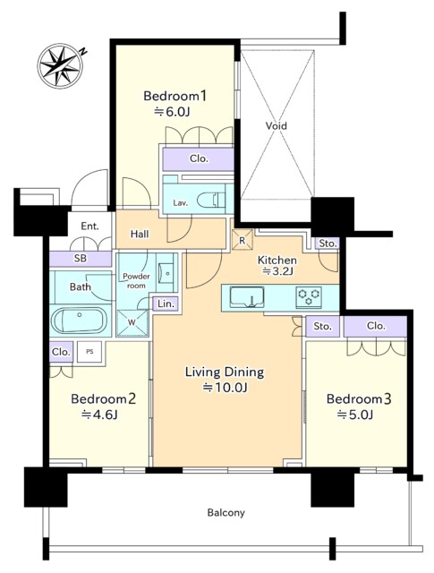 ザ・パークハウス浅草橋タワーレジデンス　間取り図
