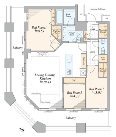 芝浦アイランドケープタワー　間取り図