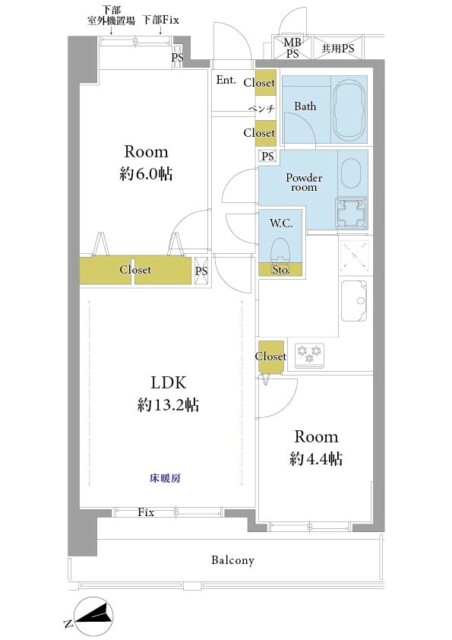 ライオンズマンション渋谷道玄坂　間取り図